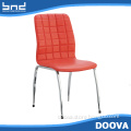 Popular leather chair iron legs chair cheap dining chair